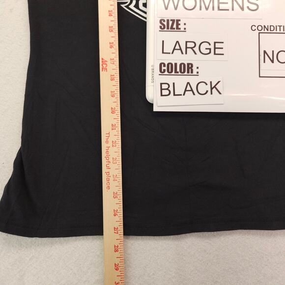 Harley Davidson Sleeveless Casual Tank Top Shirt Womens Size Large L Black - Picture 8 of 9